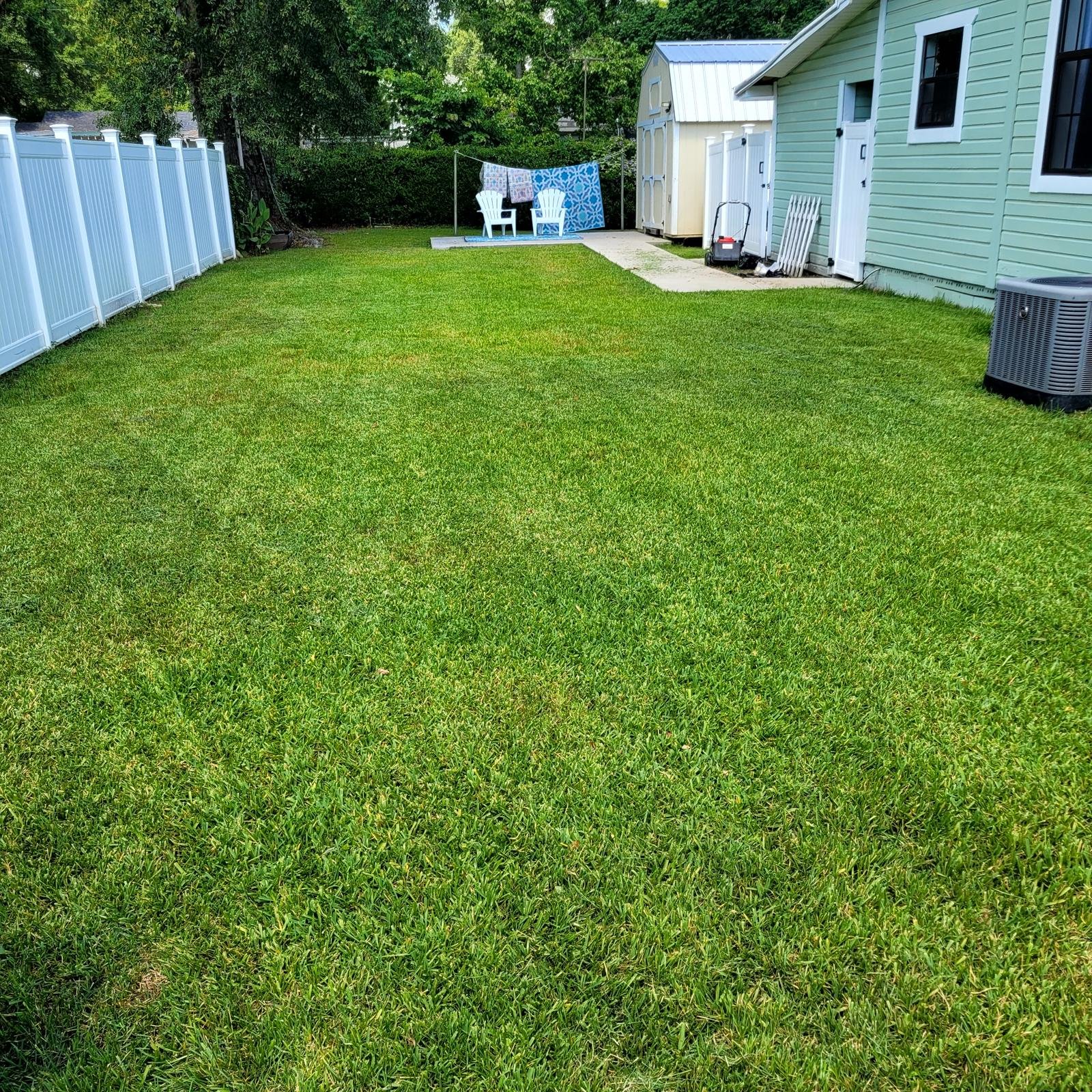 Completed lawn mowing project by Danny's Lawn Services LLC